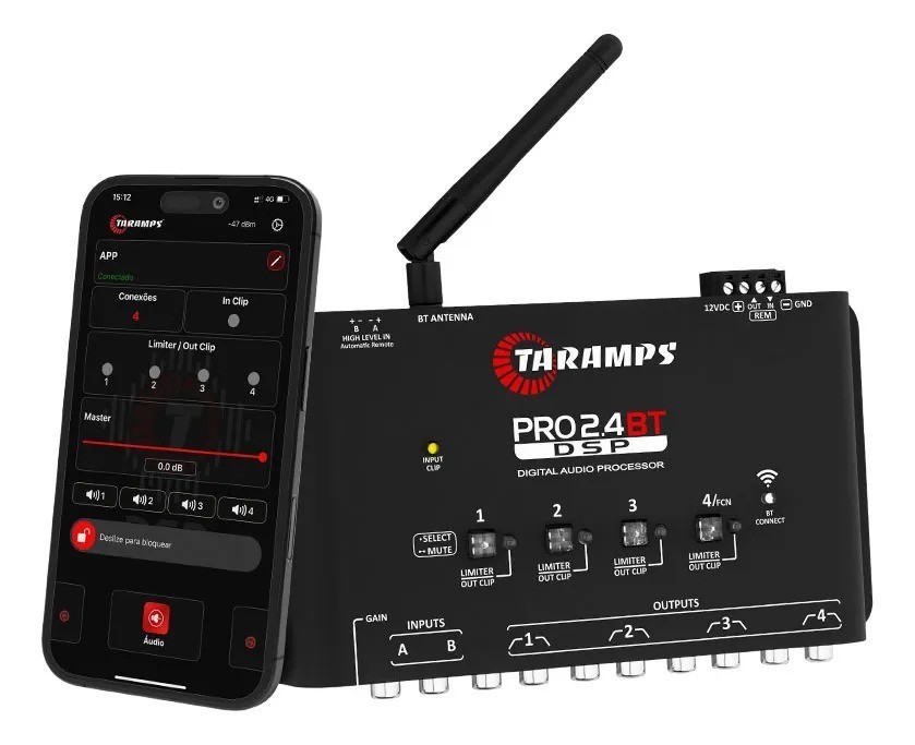 Taramps Digital Car Audio Processor PRO 2.4BT DSP Bluetooth Control App