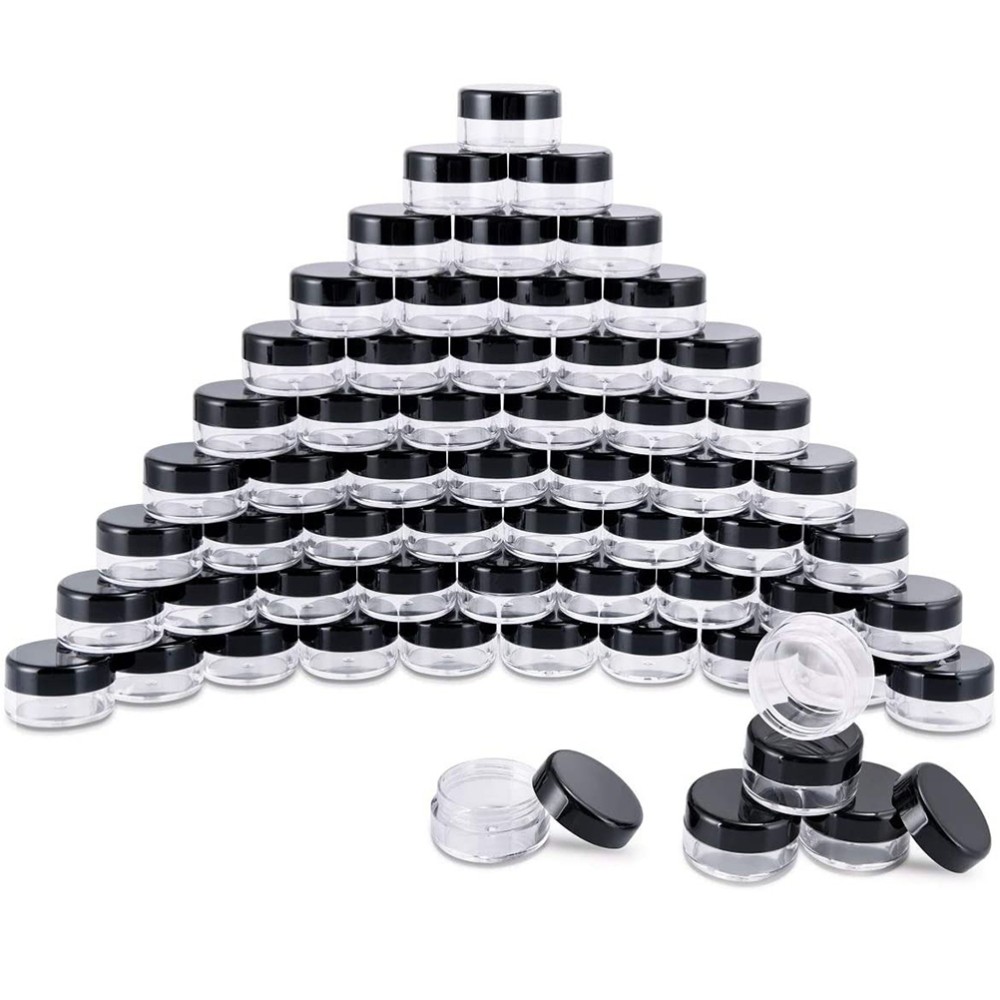 60 Pcs Empty Sample Containers Makeup Storage Jars Cosmetic Round Pot