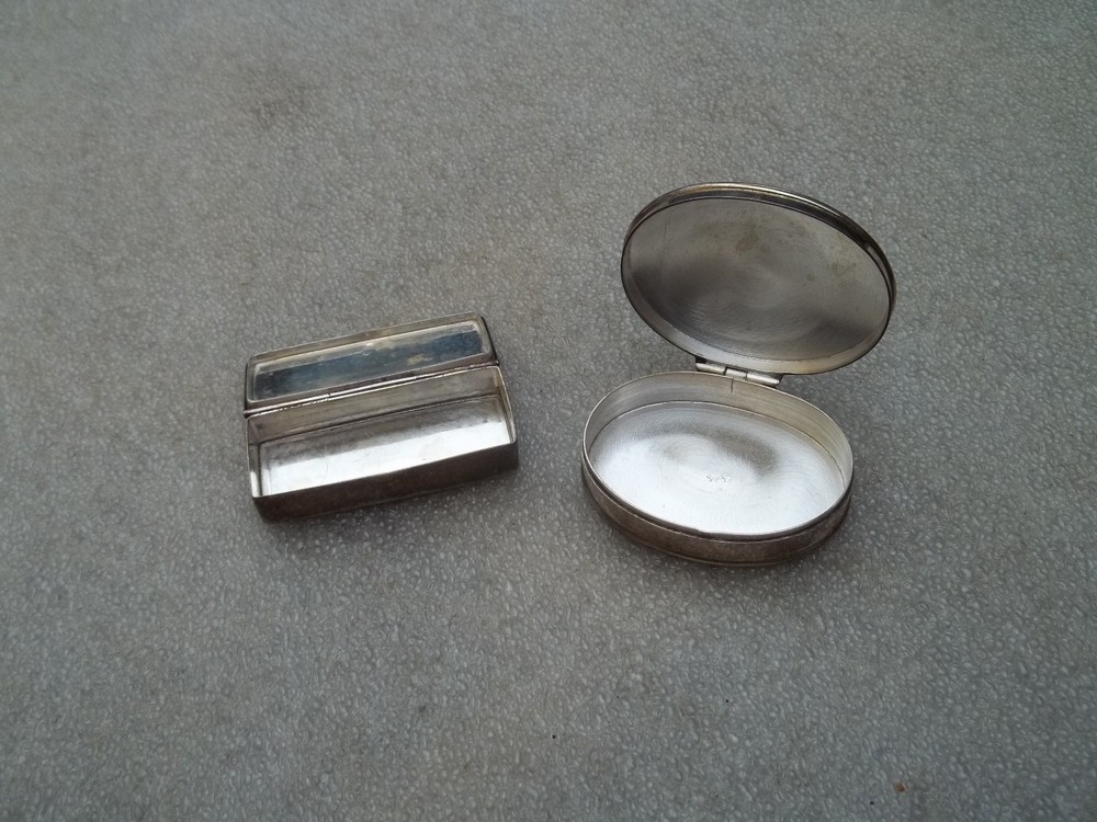 Vintage Silver Boxes x 2