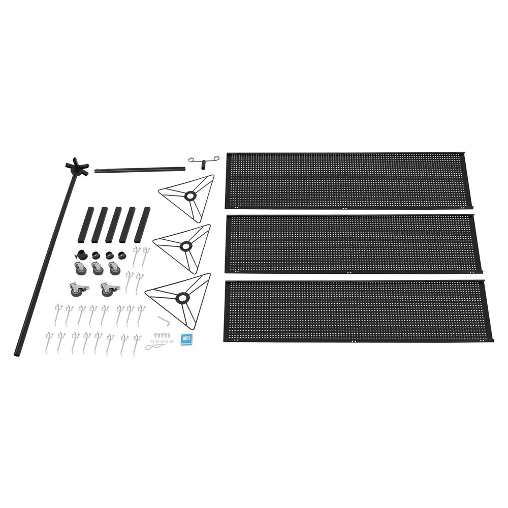 Triangular Grid Panel Display Stand Mobile Grids Wall Showing Shelf Freestanding