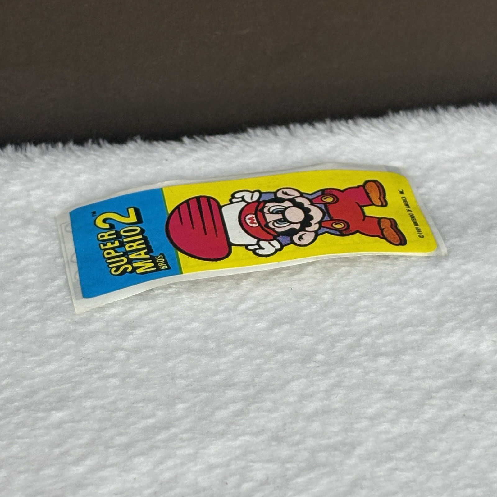 RARE! Vtg 1989 Super Mario Bros. 2 Mushroom Nintendo Topps Game Tip Sticker 80s!