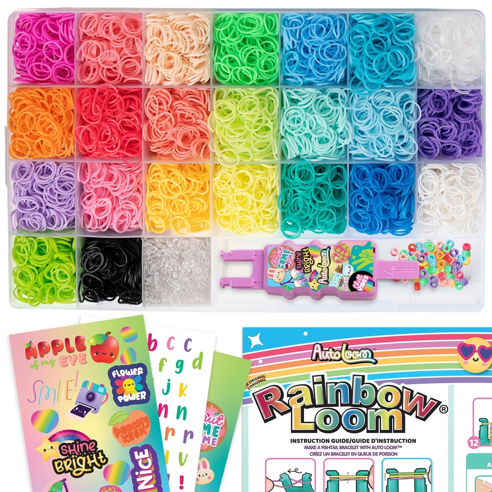 Rainbow Loom: 9,000 Bands AutoLoom Creation Case with 50 Beads medium, multi