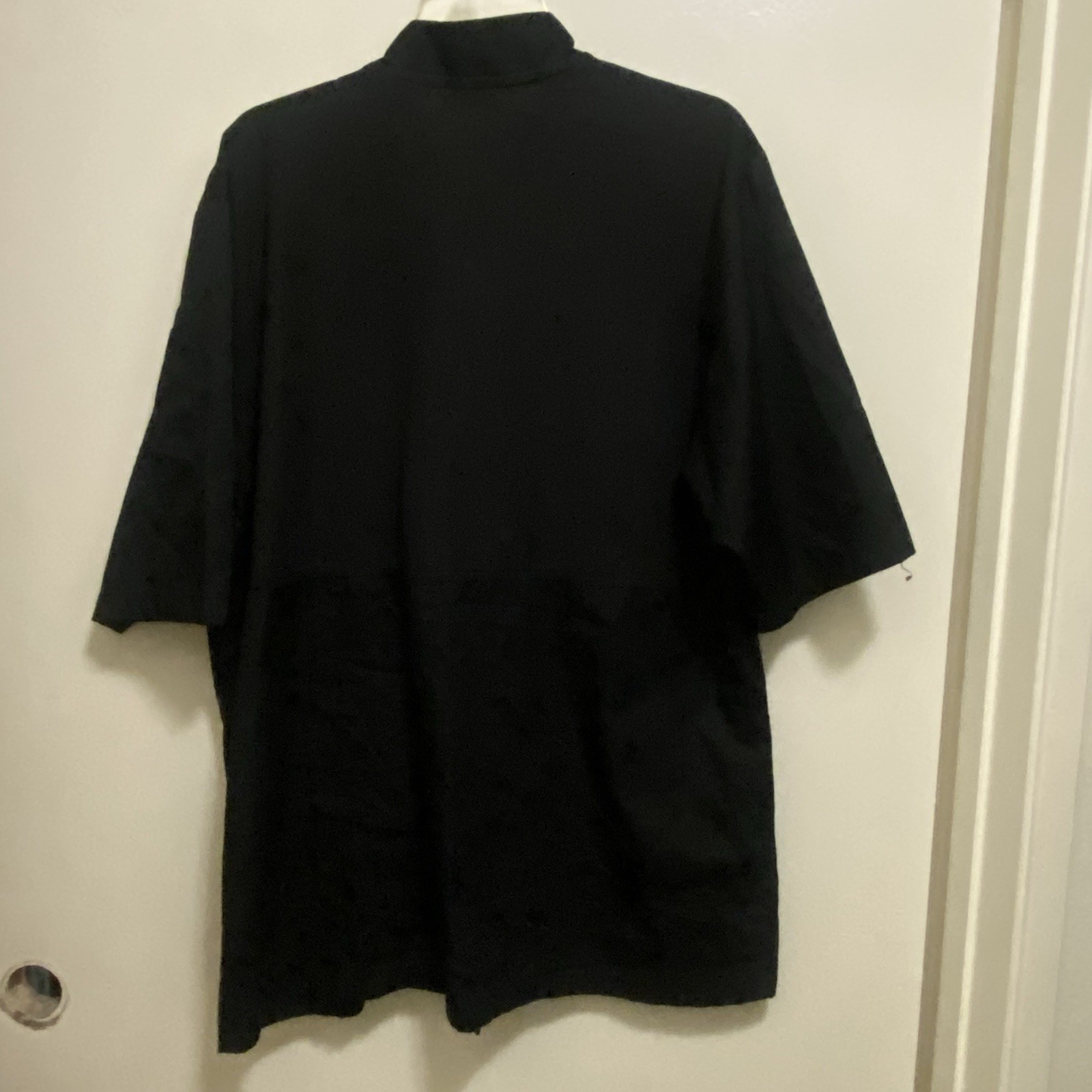 Chef Works Black Chef’s Coat L Large chest 46” Button Down Mens Womens