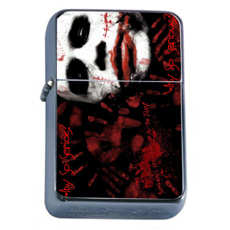 Scary Clowns D8 Flip Top Oil Lighter Wind Resistant Flame