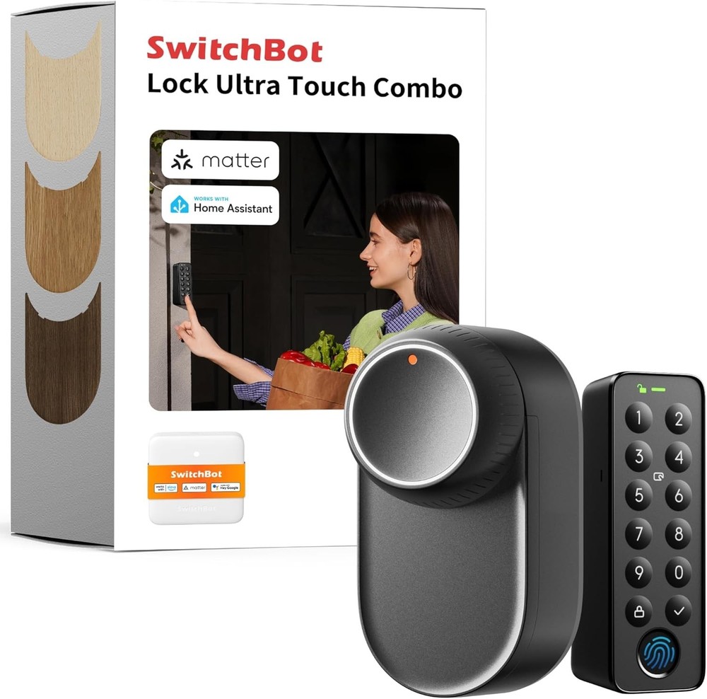 SwitchBot Lock Ultra Touch Combo With Switchbot Keypad Touch +Switchbot Hub Mini