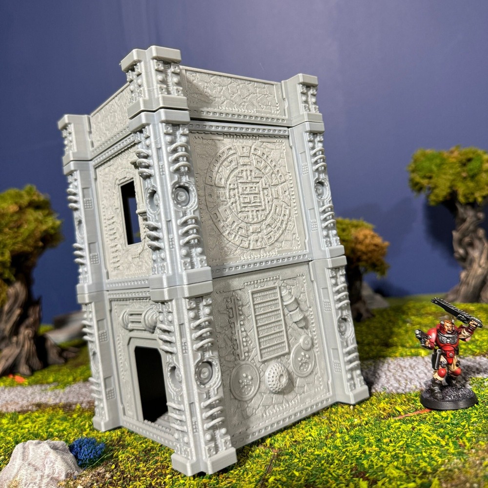 Gothic Building Sci-Fi Wargaming Terrain: 3D Printed