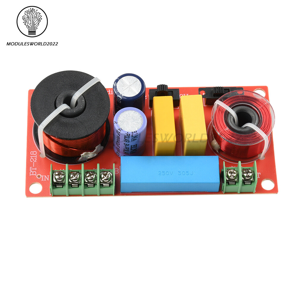 HiFi Bookshelf Speaker Crossover Adjustable 2-Way High Low Frequency Divider DIY