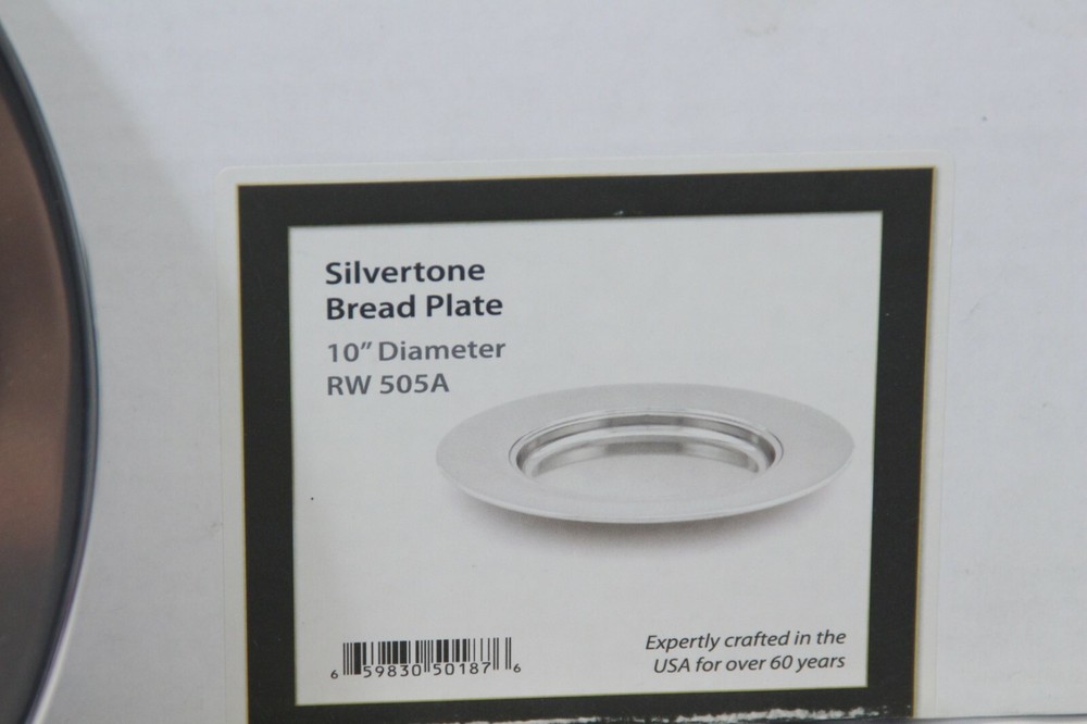 Artistic Silvertone Bread Plate 10" RW505A (A)