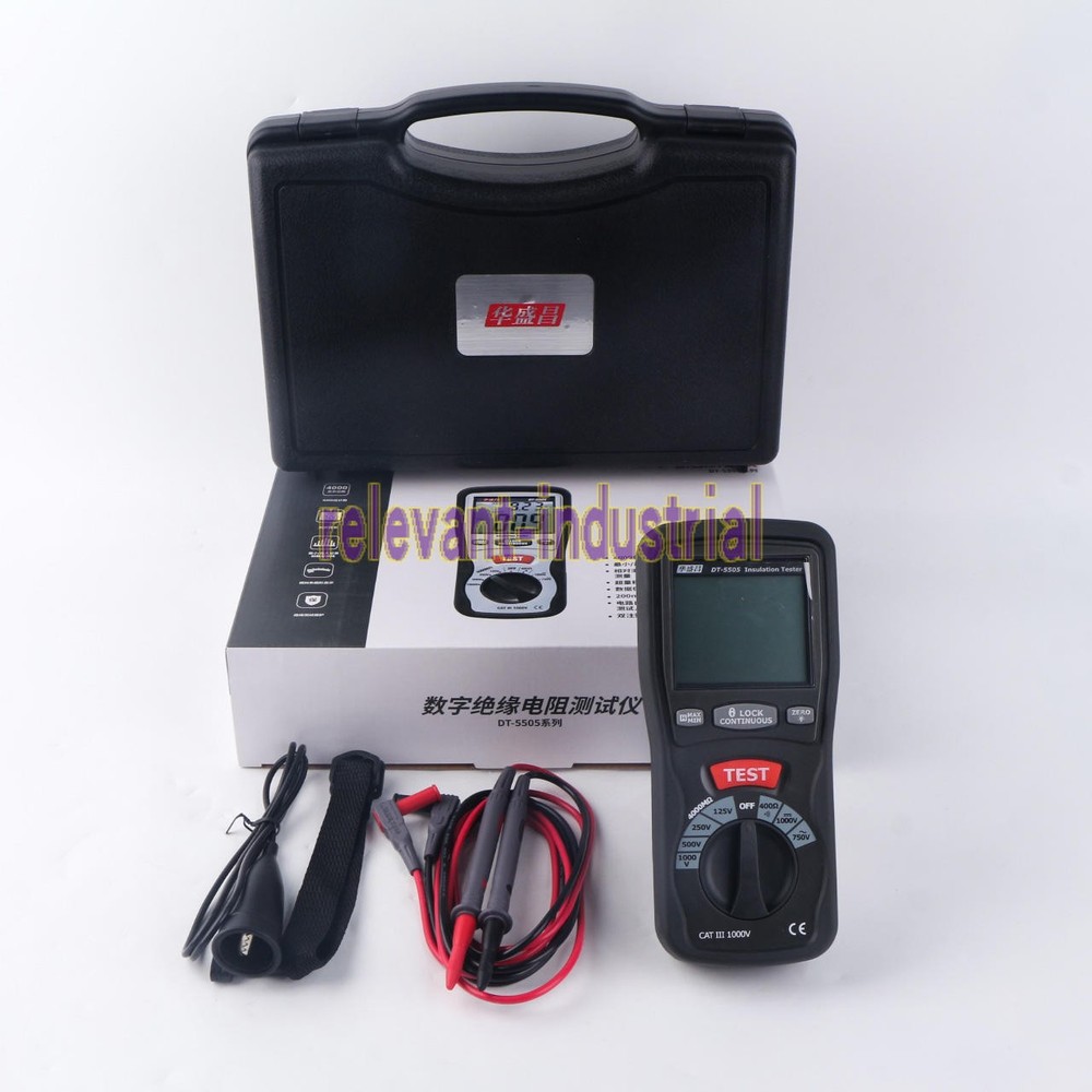 1PCS NEW CEM DT-5505 Insulation Testers Large Dual Display with Backlight
