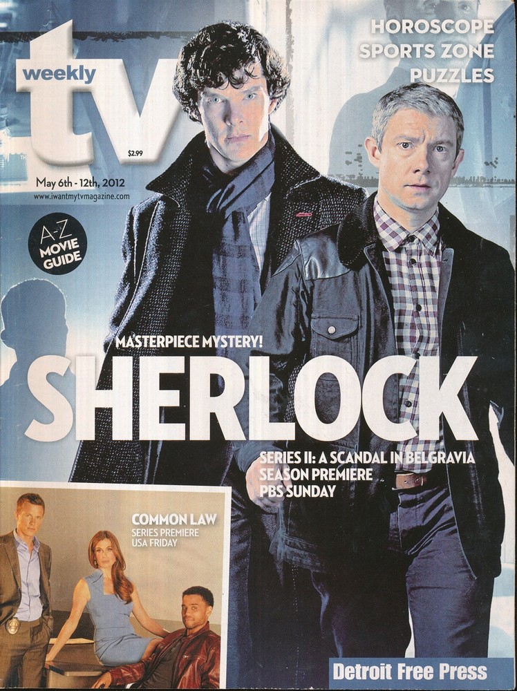 TV WEEKLY 2012 MAY 6-12 SHERLOCK (FAIR/GOOD COND)