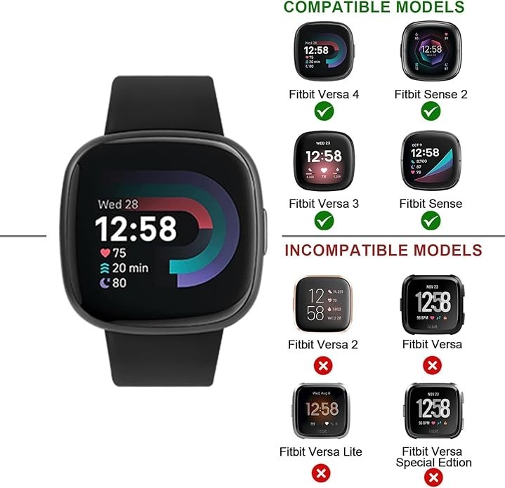 6 PACK Bands Compatible with Fitbit Versa 4 / Versa 3 / Fitbit Sense 2 / Sens...