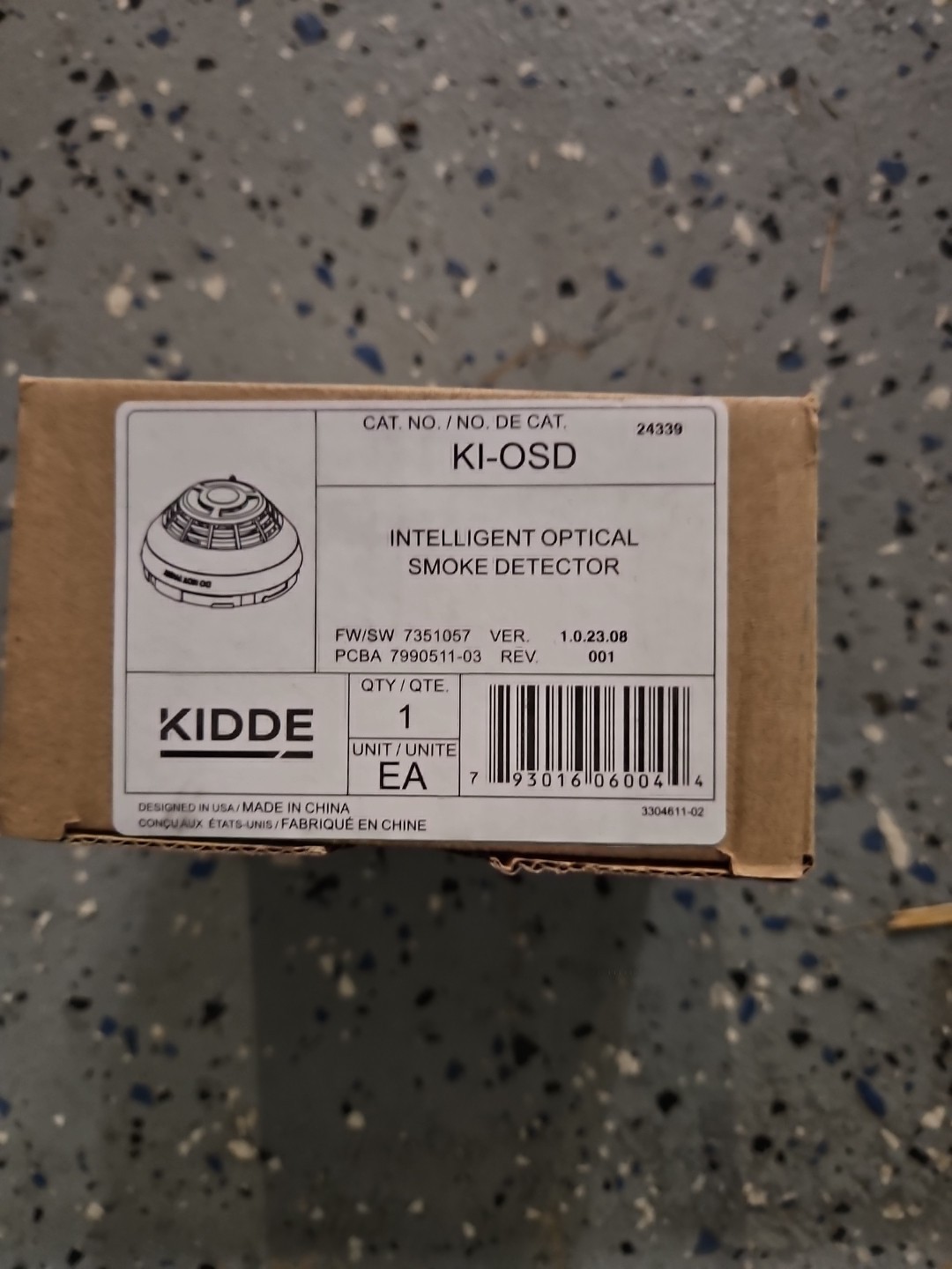 New Kidde KI-OSD Intelligent Optical Smoke Detector.