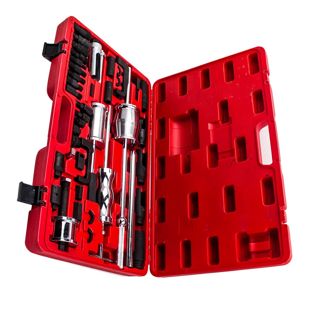 Auto Truck Diesel Injector Extractor Slide Hammer Puller Adapter Tool Kits 40PC