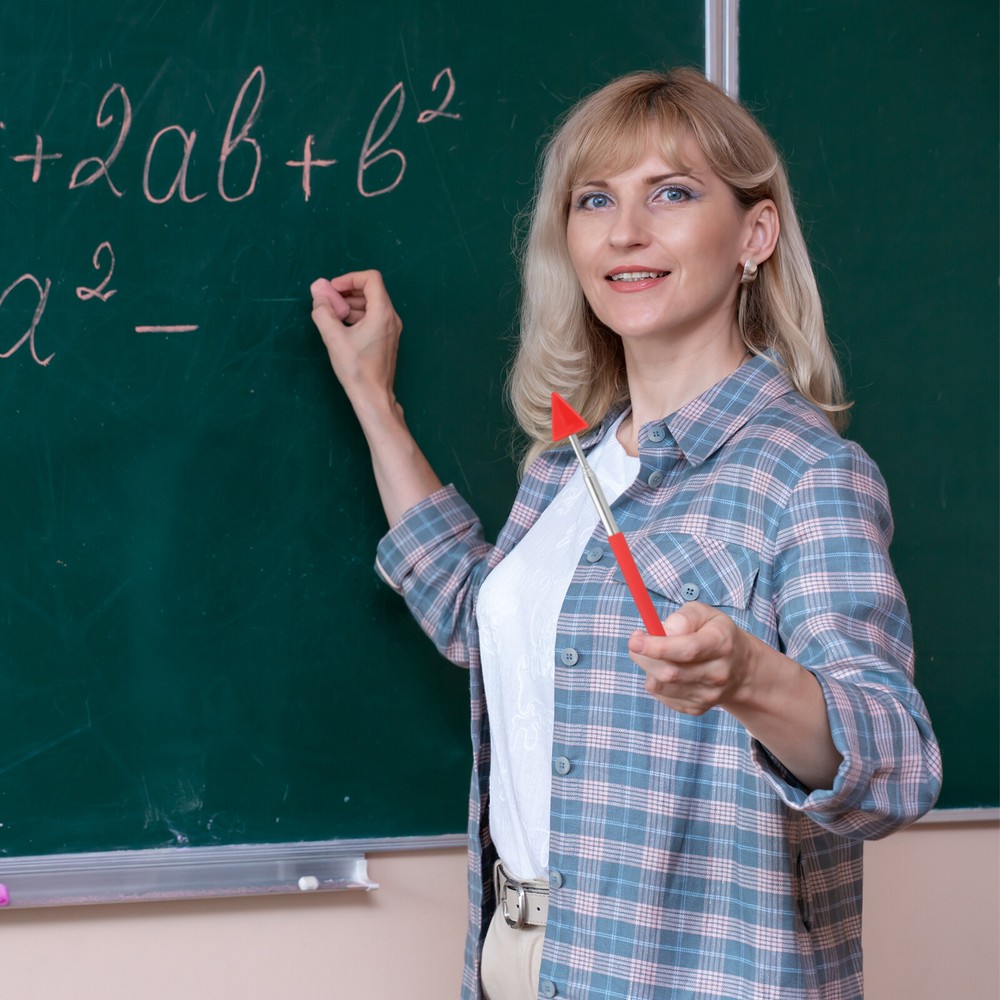 Telescopic Teachers Pointer, 2 Pcs Arrow Teacher Pointer Stick 27 Inch, Red