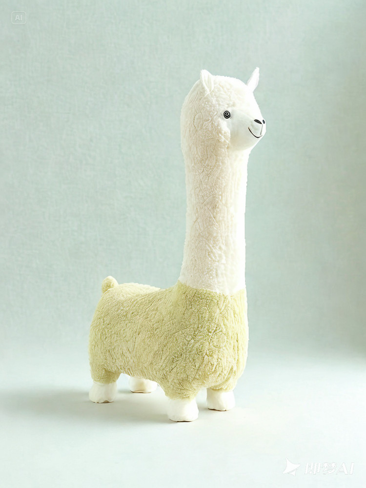 Green Alpaca Stool Home Children's Stool