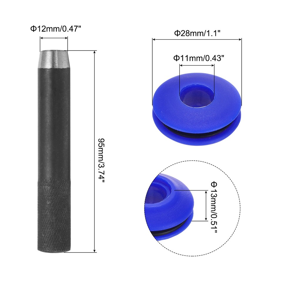 21pcs 12mm Plastic Truck Eyelets Blue