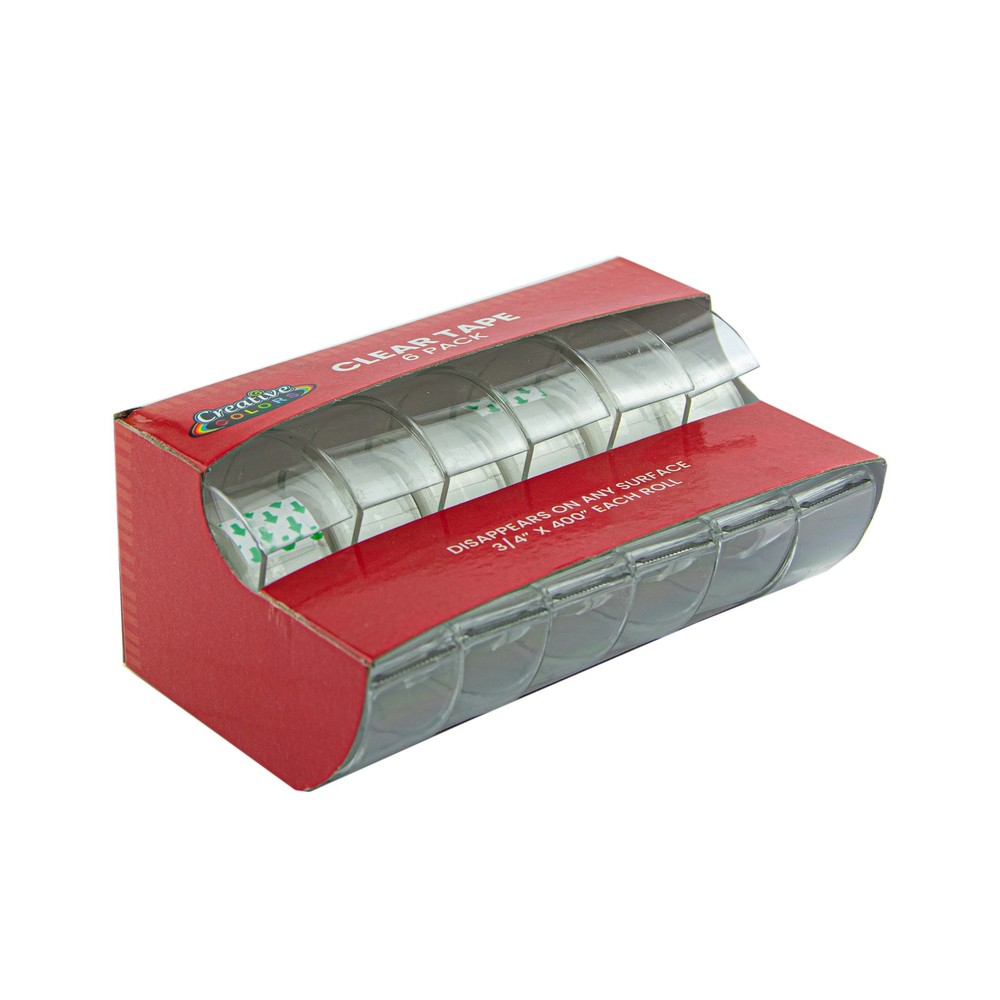 Creative Colors Clear Tape, 6 Pack