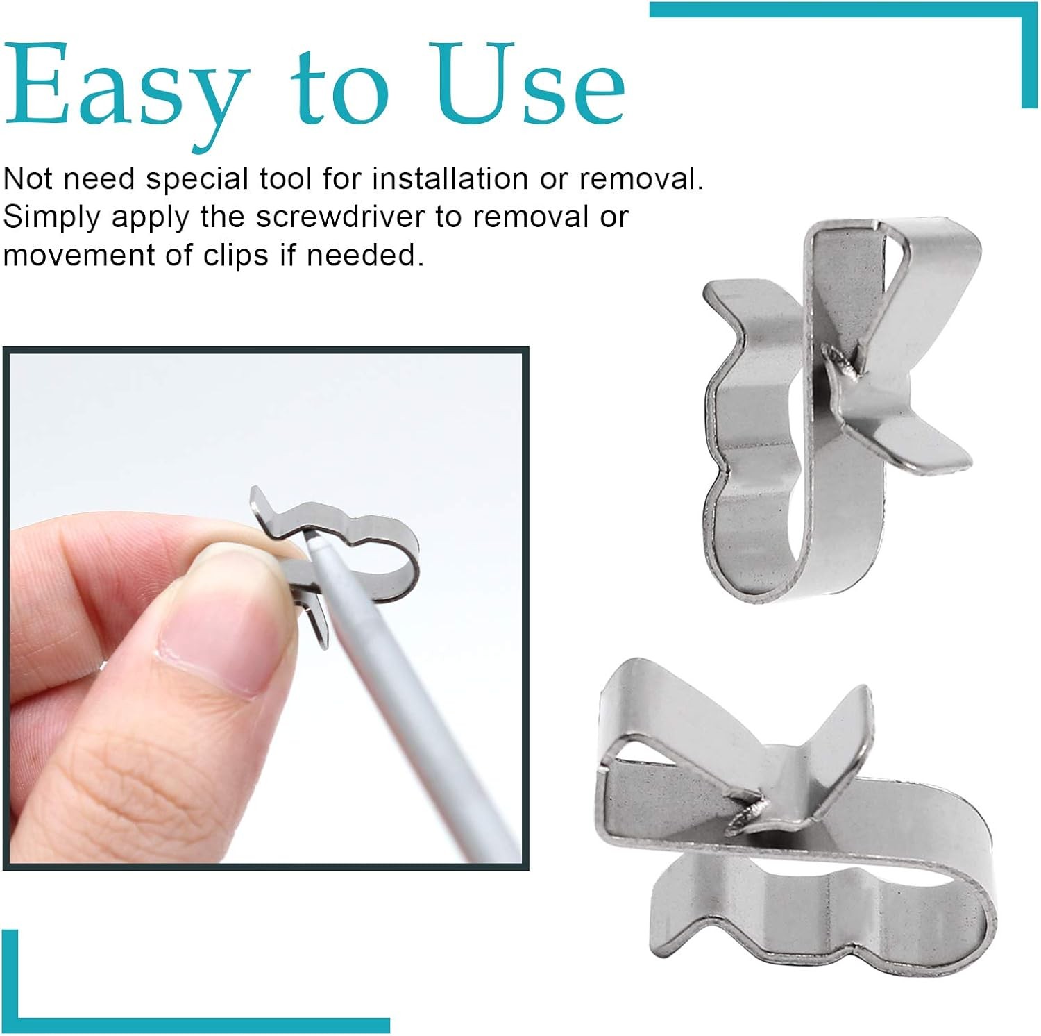 30pcs Solar Panel Cable Clips Trailer Wire Stainless Steel, 30 Pcs