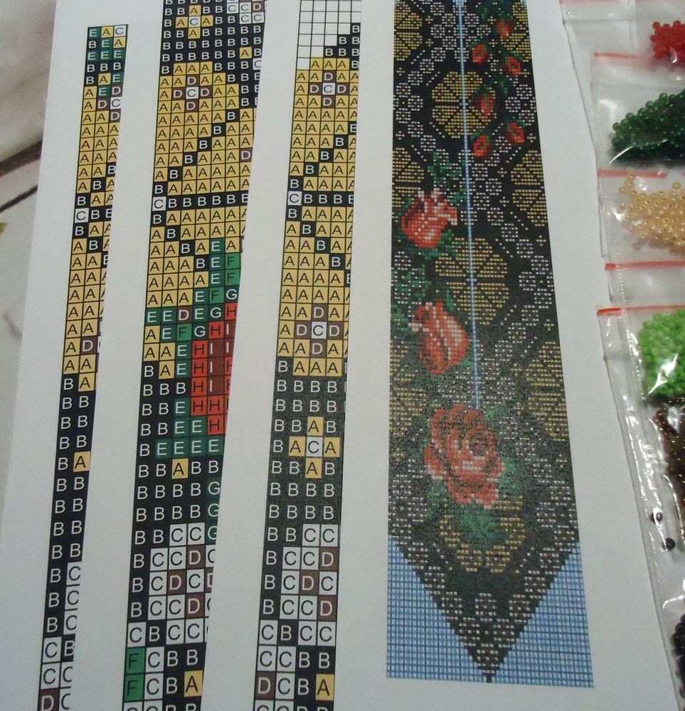 Kit for making a necklace gerdan. Beading Loom Pattern. #A3b