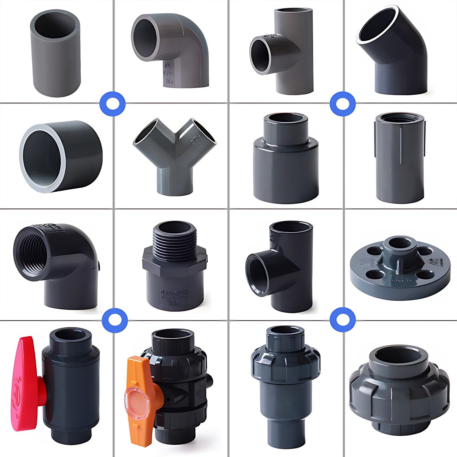 PVC Metric Plumbing Fittings Pipe For Aquarium Fish Tank Pond Solvent Weld