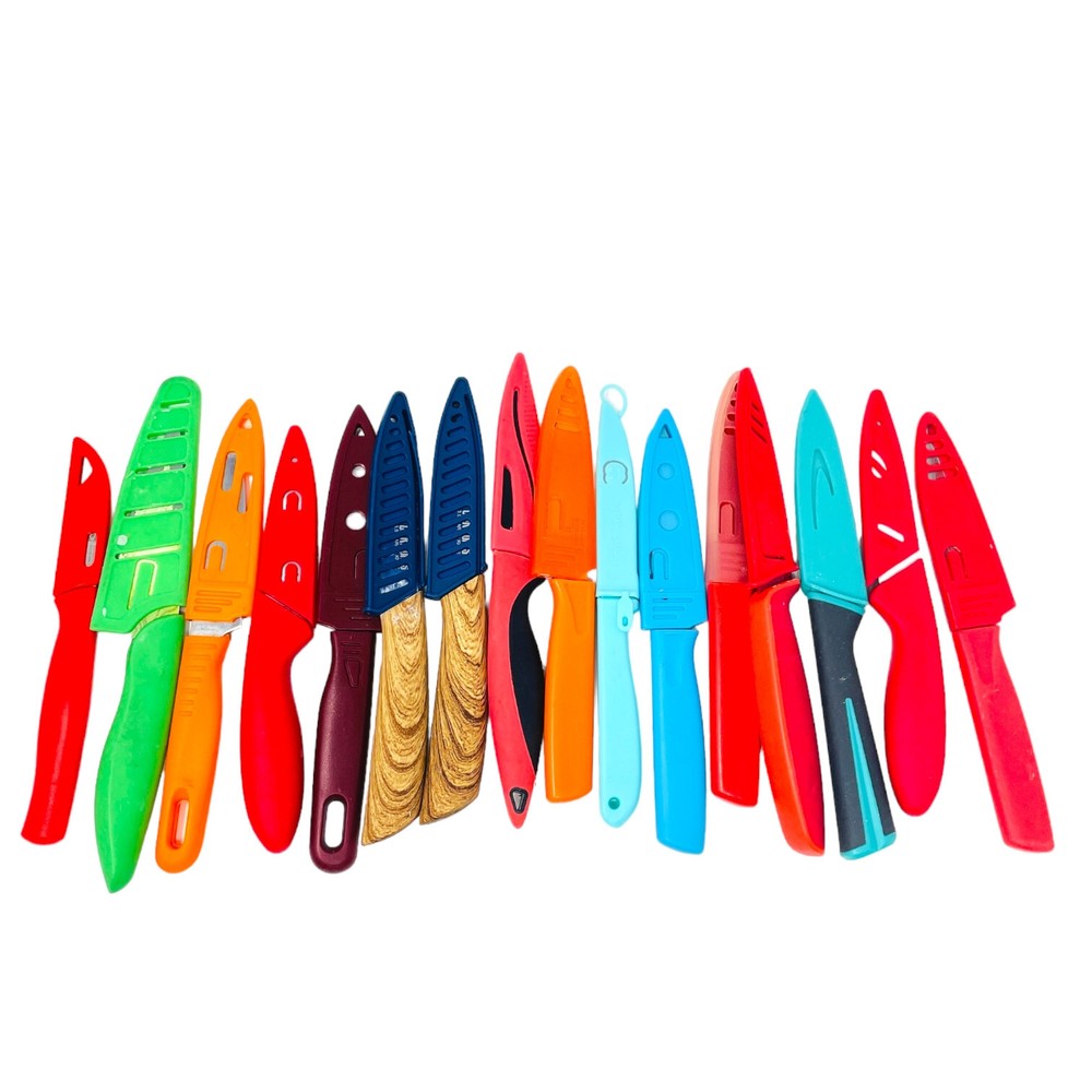 16 Pcs Assorted Multicolor Knife Set With Blade Guards