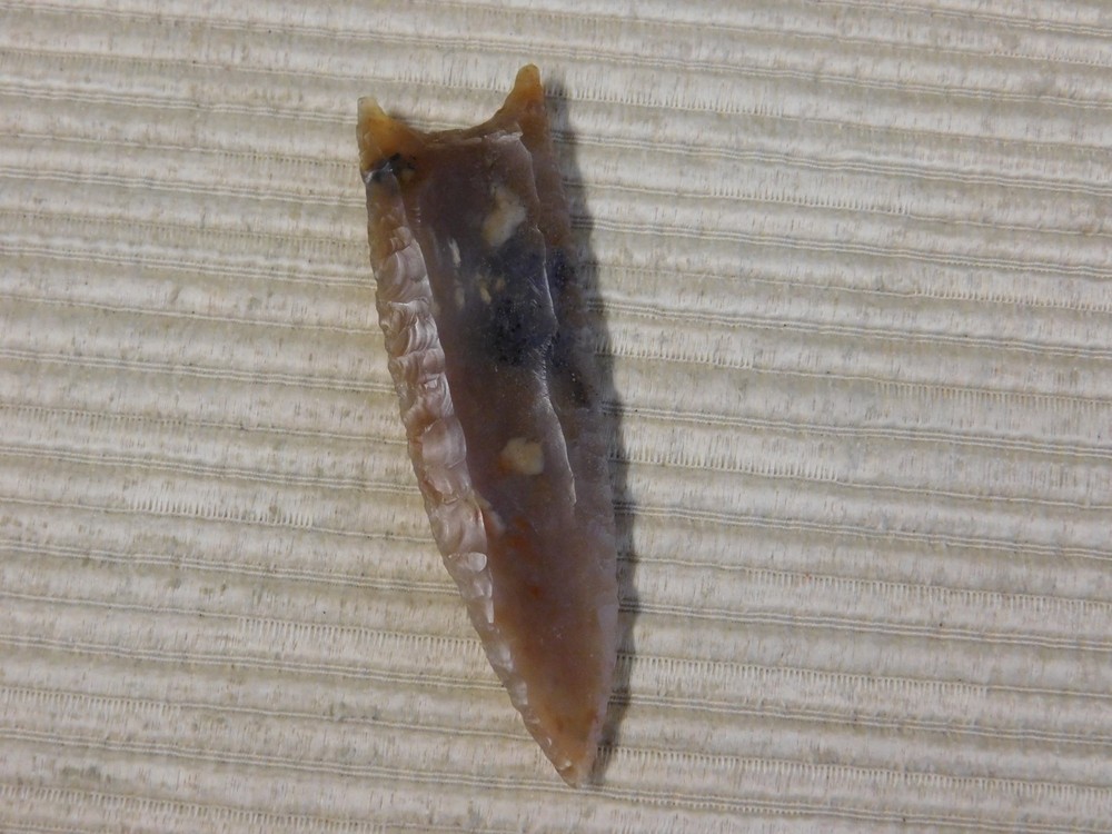 Arrowhead Museum Quality Reproduction Red Stone Agate Point-Translucent