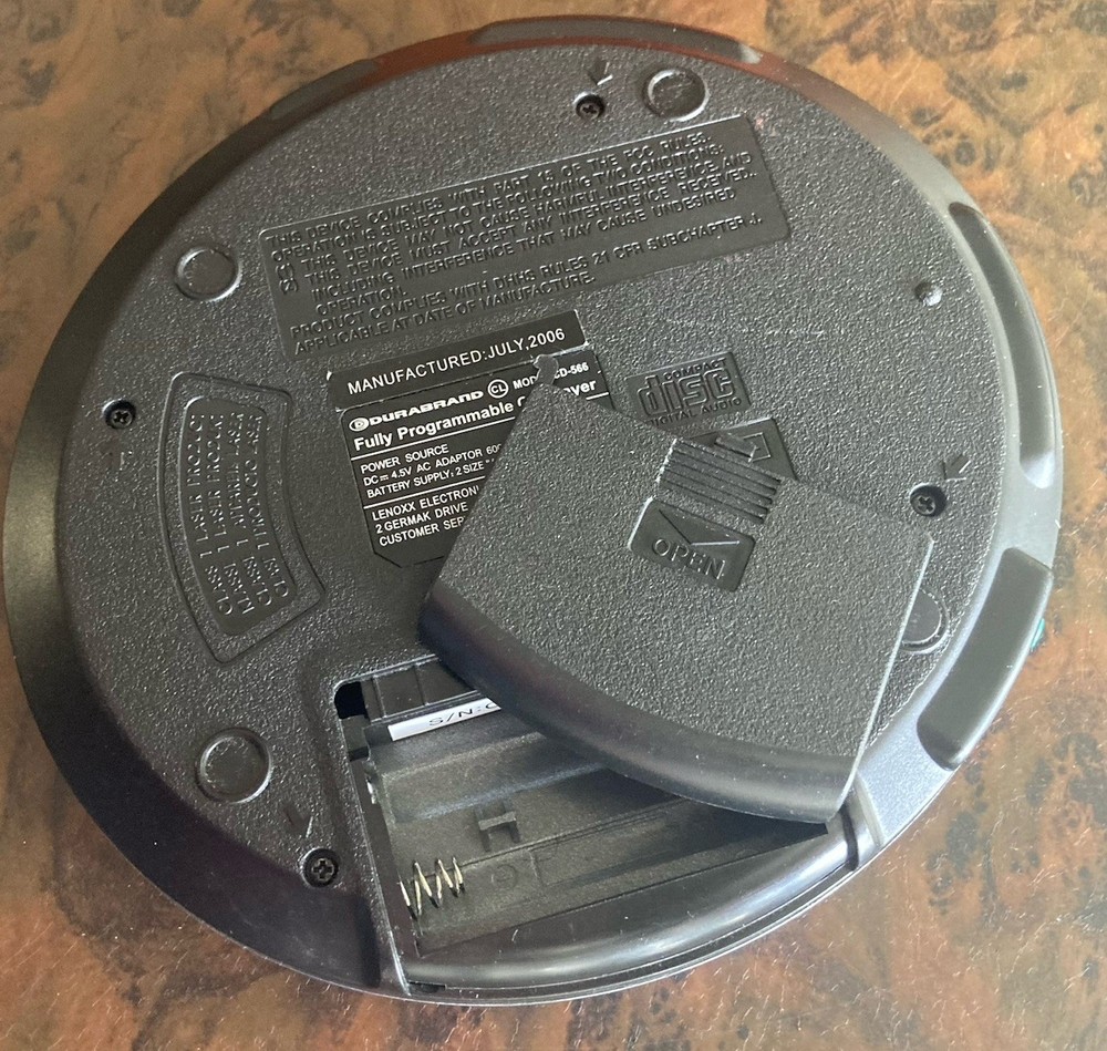 Durabrand WORKING Programmable CD Player Blue-Silver with 10 CD Carrying Case