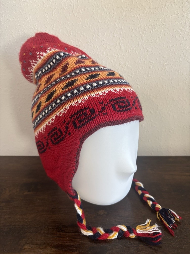 Peruvian Chullo Handmade Wool Beanie Cap Reversible