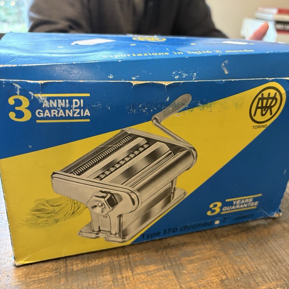 Esccelsa Pasta Maker Made in ITALY Original Box Type 170 Chrome