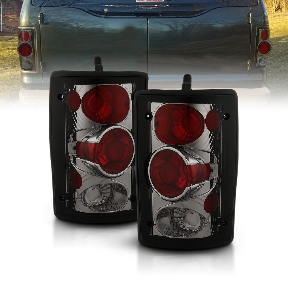 Smoke Brake Tail Lights Excursion 2000-06 Econoline Van 1996-06 Pair