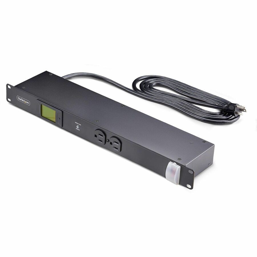 StarTech 8-Outlet Horizontal Rack Mount Metered PDU, 8ft Power Cable