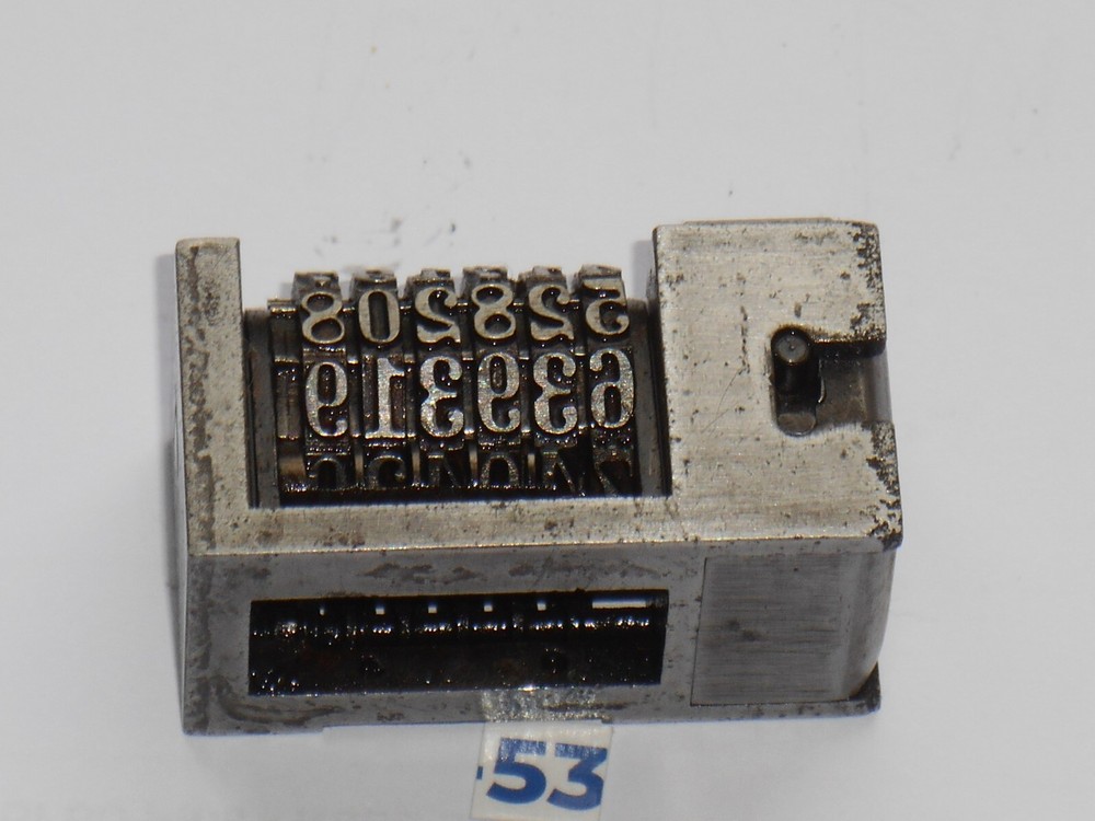Blue Boy | letterpress numbering machine | 53