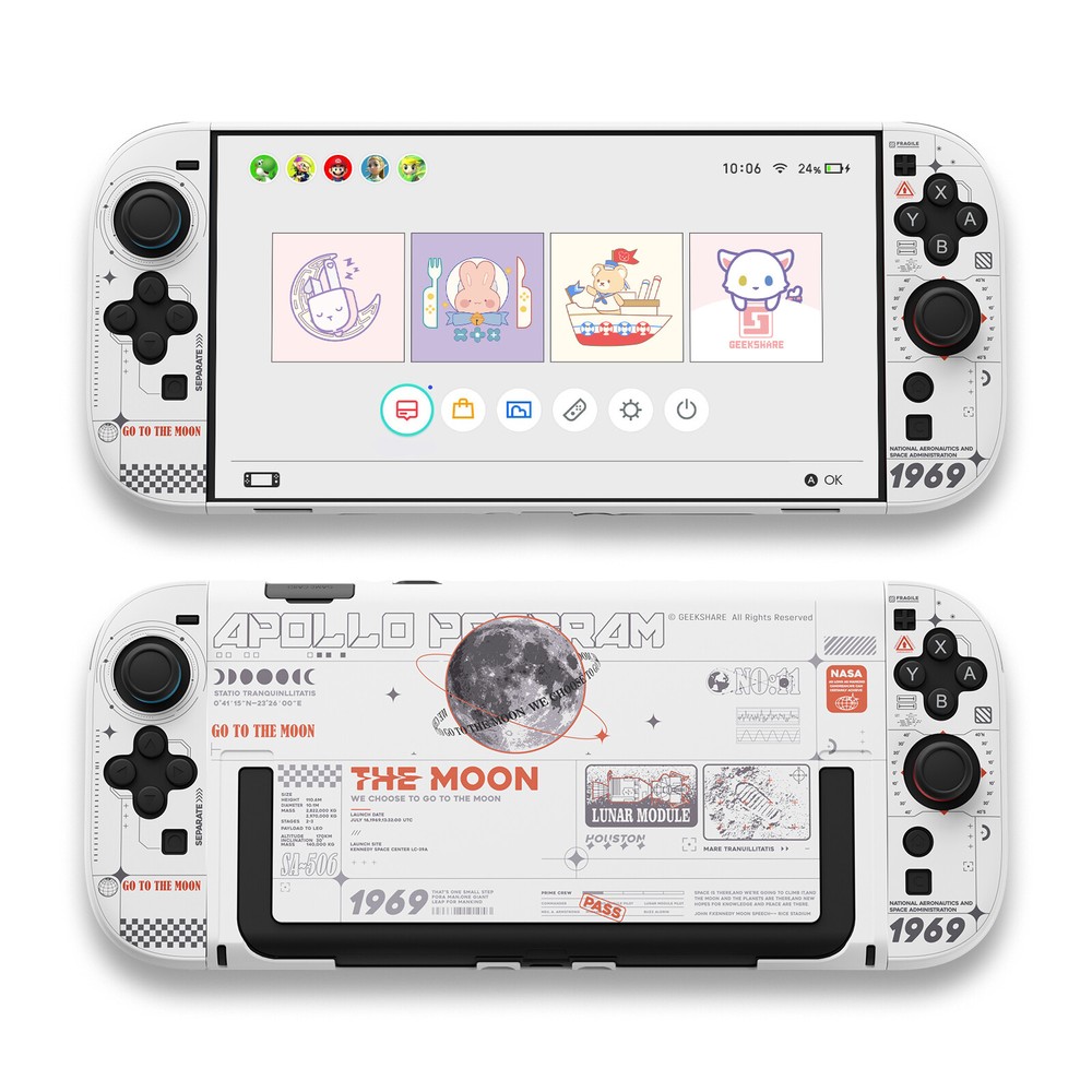 GeekShare NS2 Protective Case for Nintendo Switch 2025 Hard Shell Moon Cover PC