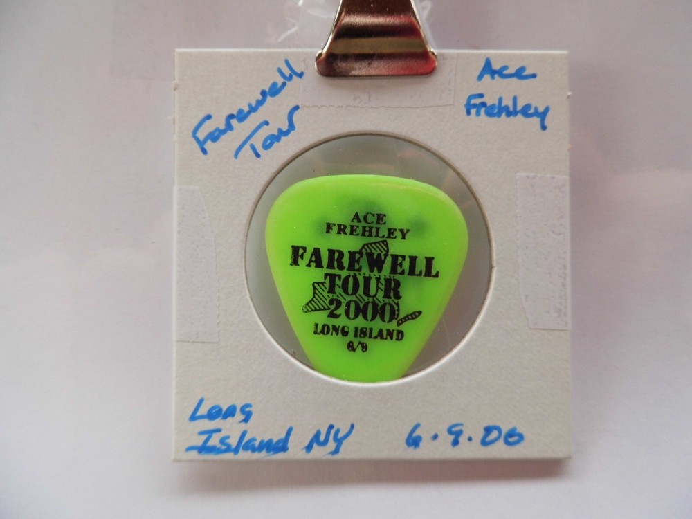 KISS ACE FREHLEY 6/9/00 GUITAR PICK~READ DESCRIPTION #5/14
