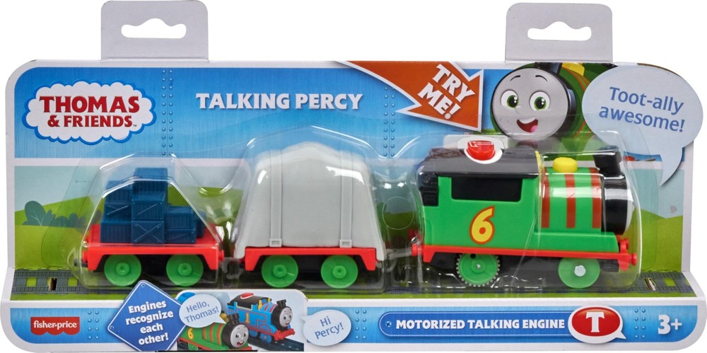 ​Motorized Toy Train Talking Percy Battery-Powered Engine with Sounds & Phras...
