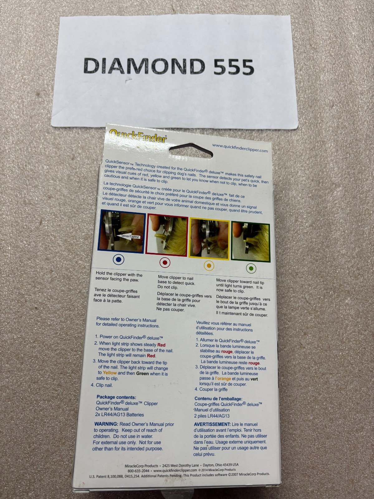 Miracle Care QuickFinder Deluxe Safety Nail Clipper for Long/Hard Nail | 4898