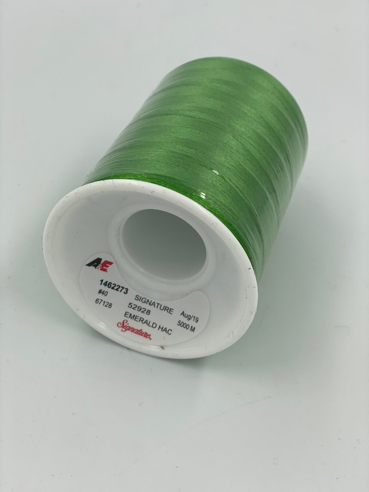 A&E Embroidery Thread - EMERALD HAC - 52928 - 5000M - POLY #40
