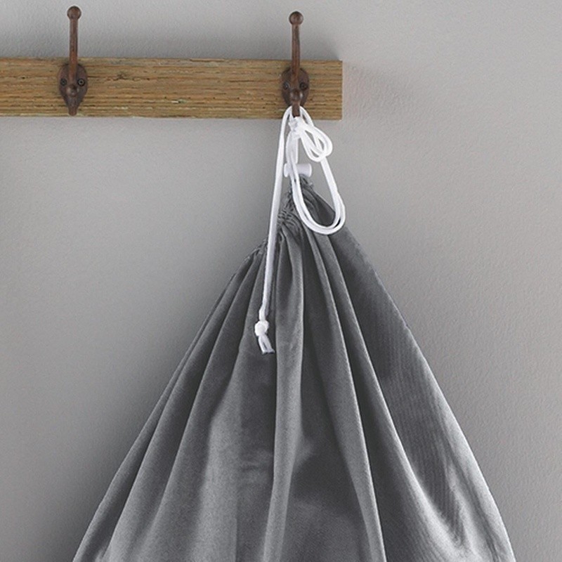 Durable Polyester Cotton Laundry Bag W/ Drawstring Easy Hanging Storage New