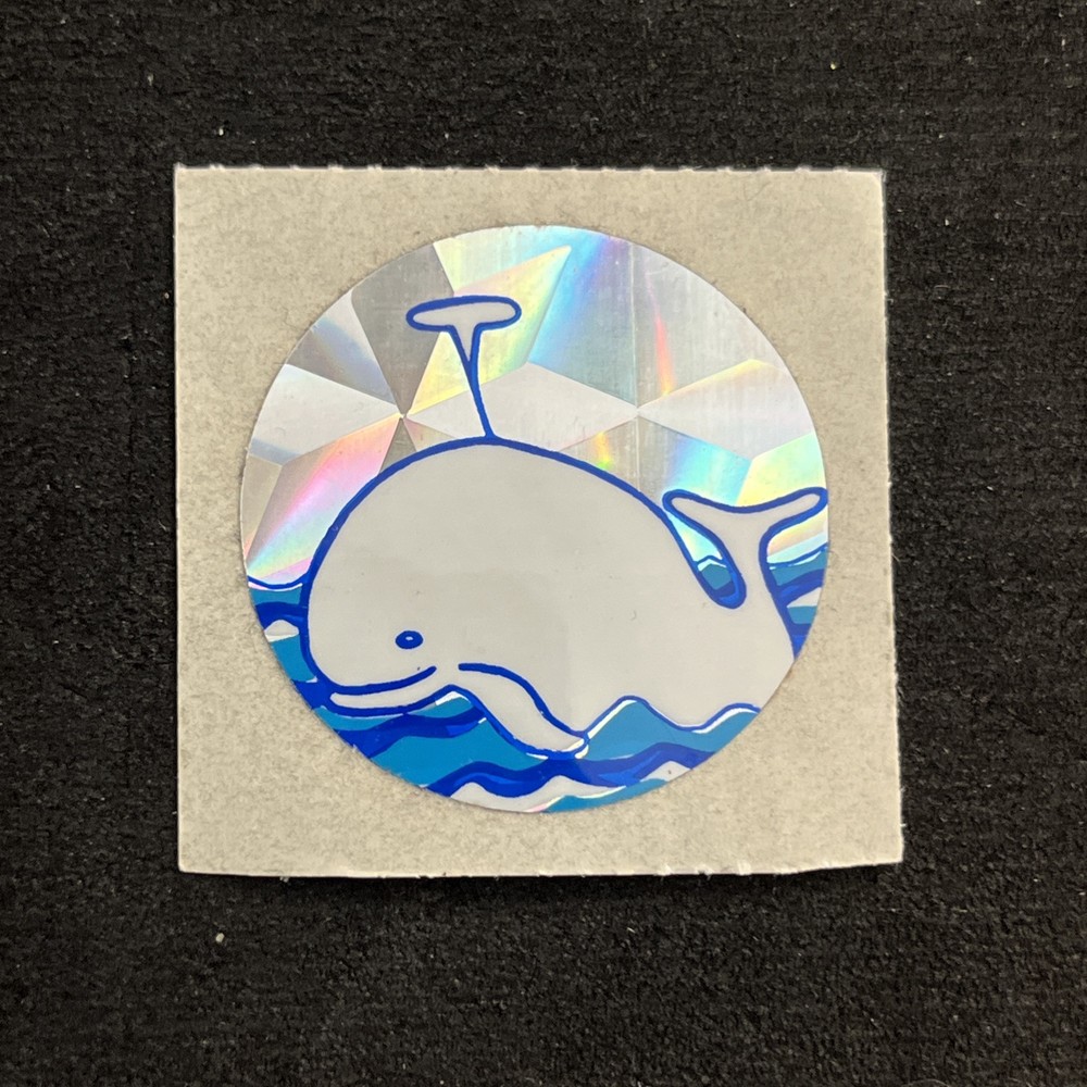 Vintage 80’s WHALE Prism Sticker -