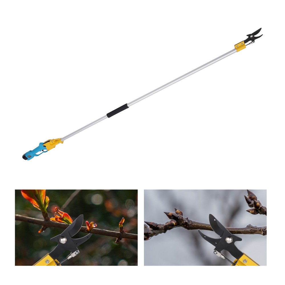 Electric Pruner Cordless Pruning Shears Extension Pole Bar Tool Lithium 2Battery