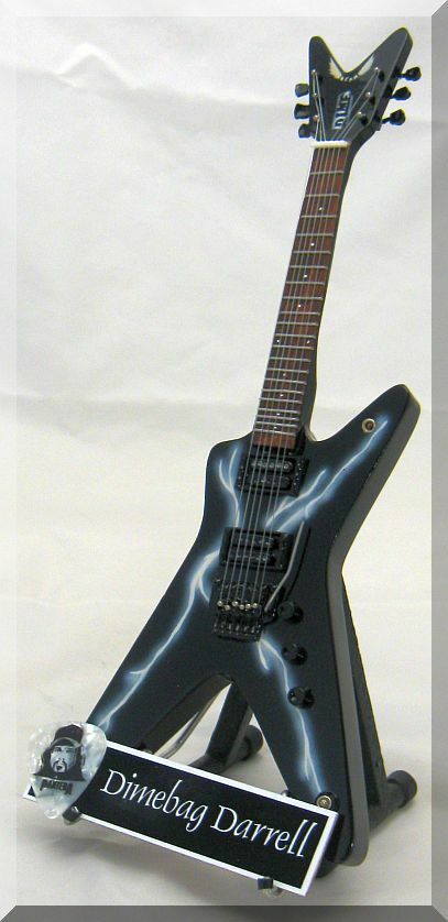 DIMEBAG DARRELL  Miniature Guitar Pantera  Lightning w/ Guitar Pick