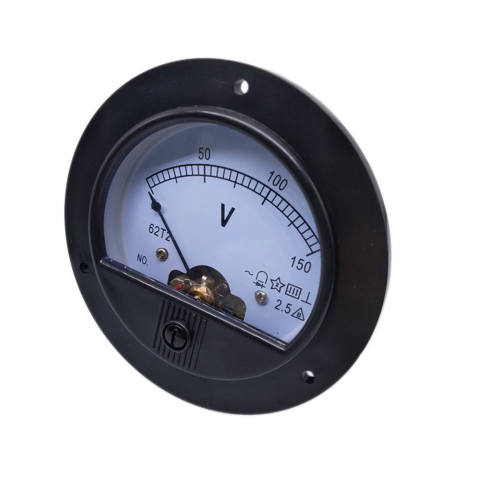 US Stock AC 0 ~ 150V Round Analog Volt Pointer Needle Panel Meter Voltmeter