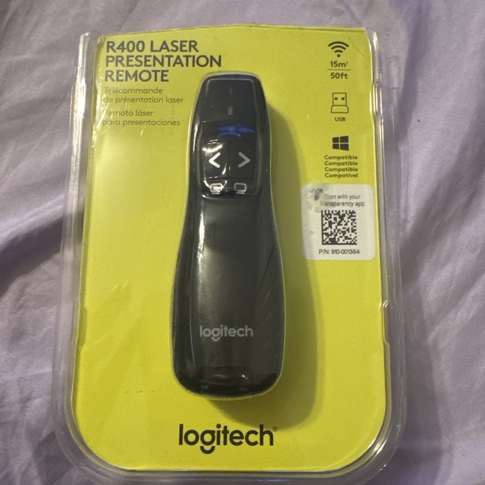 Logitech Wireless R400 Laser Presentation Remote | New