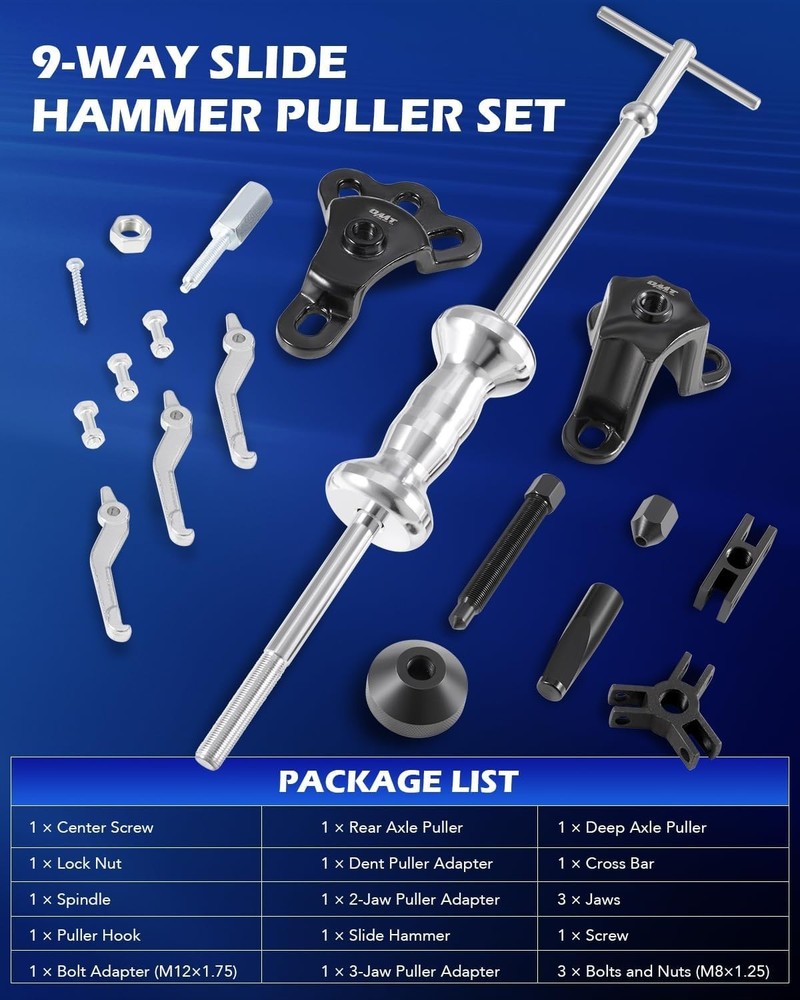 Versatile Axle Hub Puller Tool with Durable Carbon Steel Construction