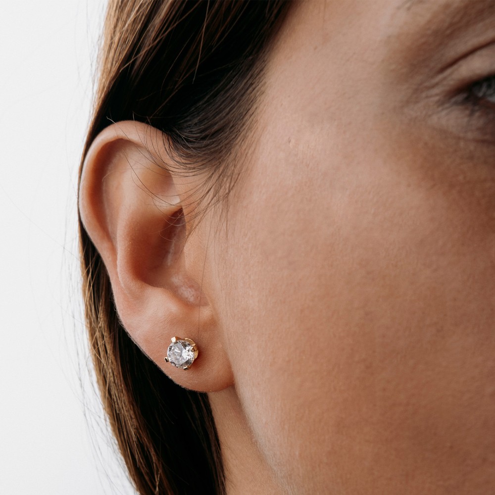 Earring Backs, 50pcs - Silicone Soft Earring Backs for Studs (White,6mm)