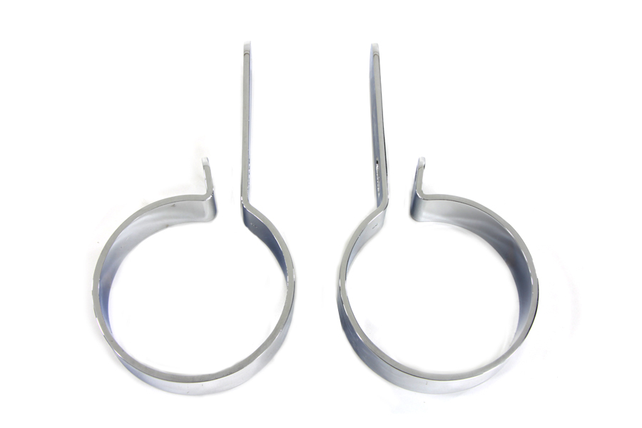 Chrome 3" Muffler Hanger Clamp Set for Harley Custom Application Chopper Bobber
