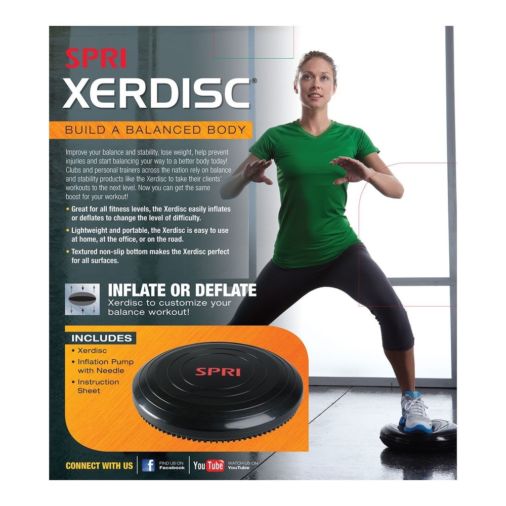 SPRI - DYNAMIC RECOVERY XERDISC STABILITY DISC - with pump workout exercise NEW