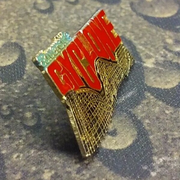 Riverside Cyclone Roller Coaster pin badge