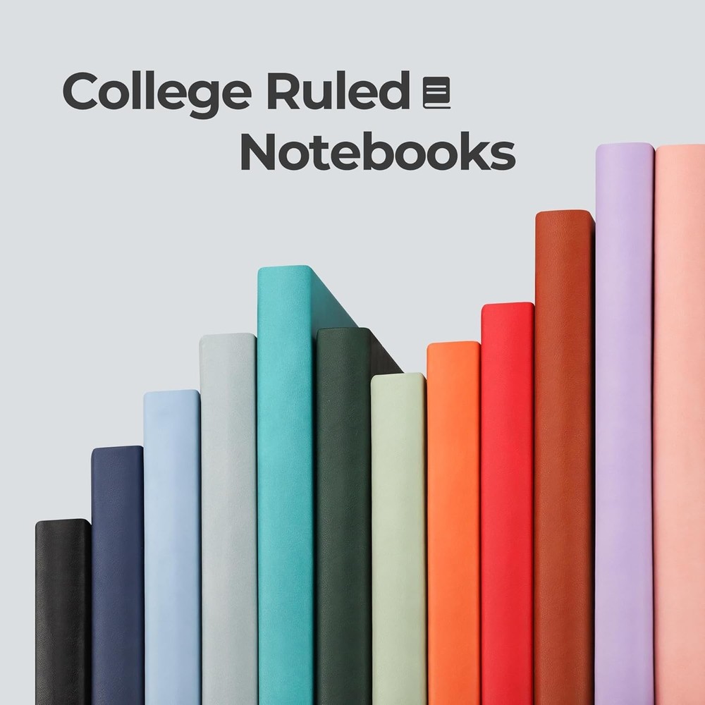 Lined Journal Notebook 2-Pack 204 Numbered Pages per Pack B5 Medium 7.6" × 10"