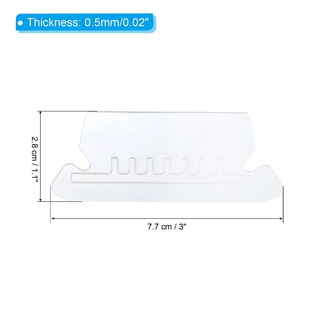 25Pack 3" File Folder Labels File Folder Tabs with Inserts Labels Plastic Clear